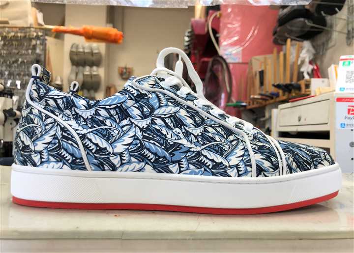 ルブタンのソール補強修理、4