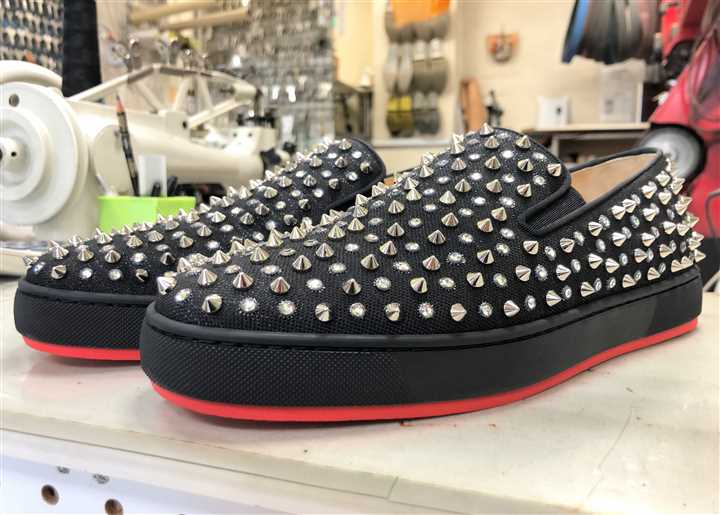 ルブタンのスニーカーソール補強修理、4