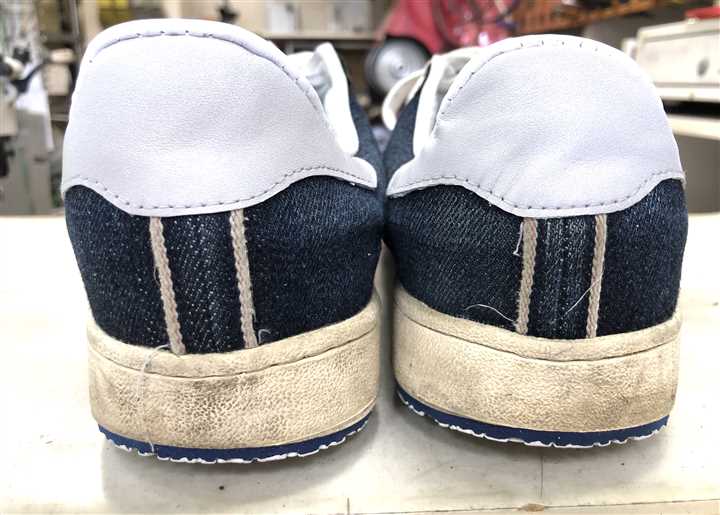 SHOE(S)MILEのカカト周りの修理、2