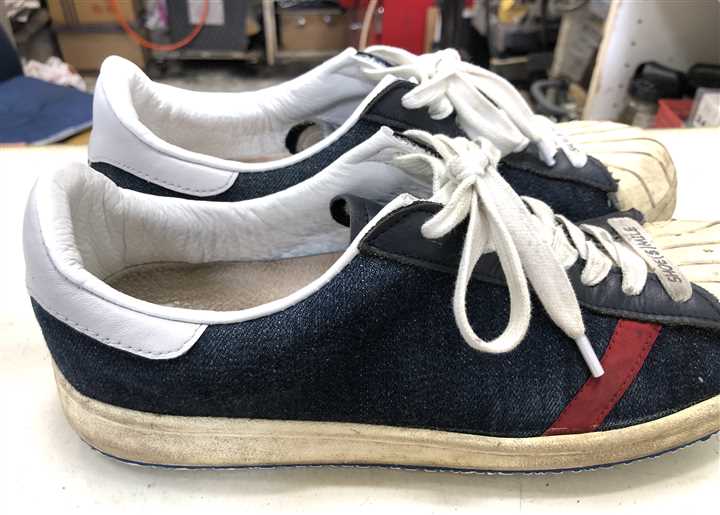 SHOE(S)MILEのカカト周りの修理、5