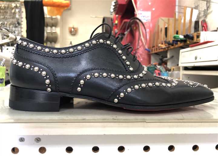 ルブタンのソール補強＆ヒールUP加工、2