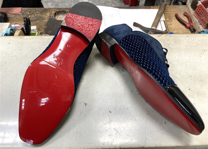 ルブタンの紳士靴のソール補強、1