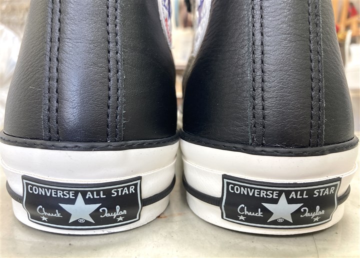 コンバースのスニーカーのソール側面剥がれ防止ステッチ修理、7