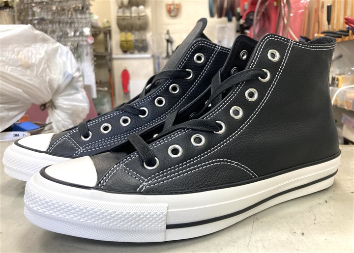 コンバースのスニーカーのソール側面剥がれ防止ステッチ修理、8