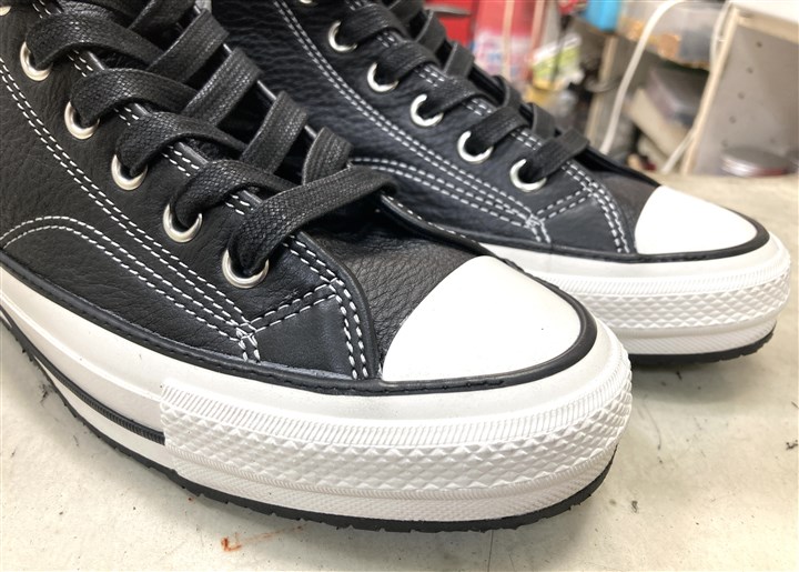 コンバースのソール側面の剥がれ予防のステッチ修理、6