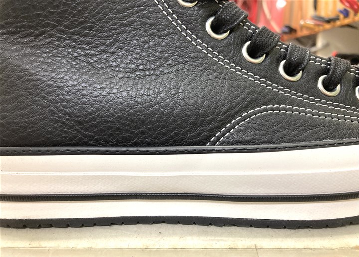 コンバースのソール側面の剥がれ予防のステッチ修理、7