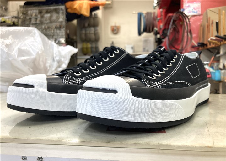 コンバース【ジャックパーセル】のスニーカーソール補強修理、4