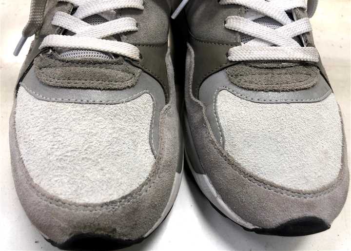 ラルフローレンのスニーカーのメッシュ穴あき修理、3