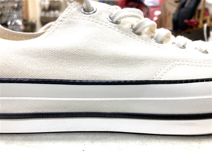 コンバースのソール剥がれ防止のミシンステッチ修理、6