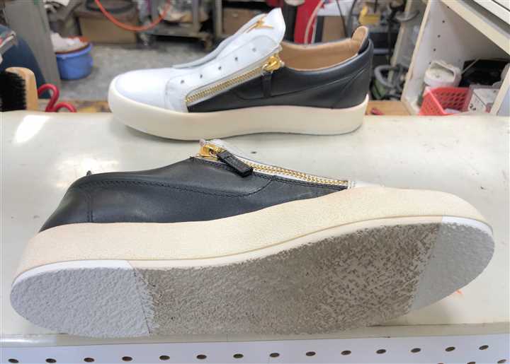 ザノッティのソール補強ゴムのメンテナンス修理、3