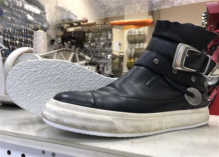 ザノッティのスニーカーソール補強修理、2