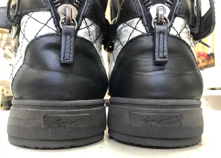 ザノッティの減りすぎたカカト修理とソール補強、2