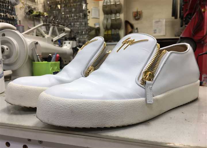 ザノッティのソール補強修理、2