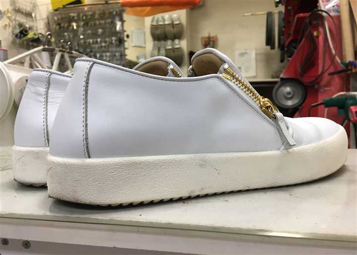 ザノッティのソール補強修理、1