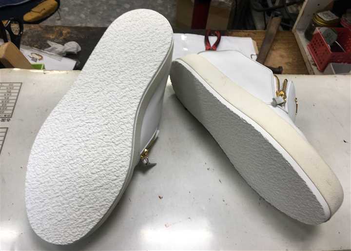 ザノッティのソール補強修理、6