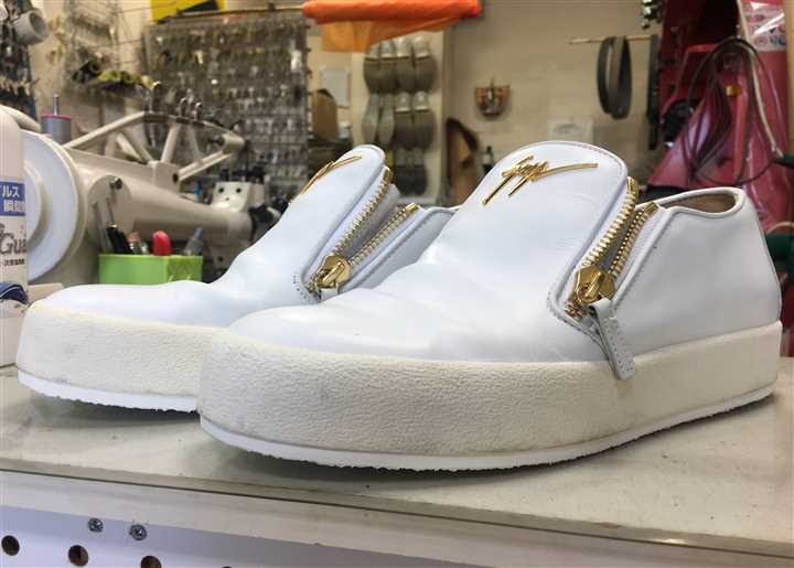 ザノッティのソール補強修理、5