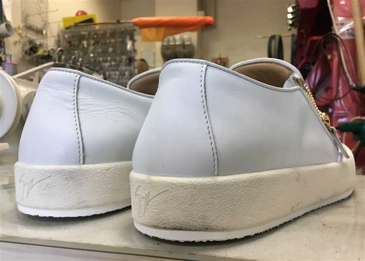 ザノッティのソール補強修理、4